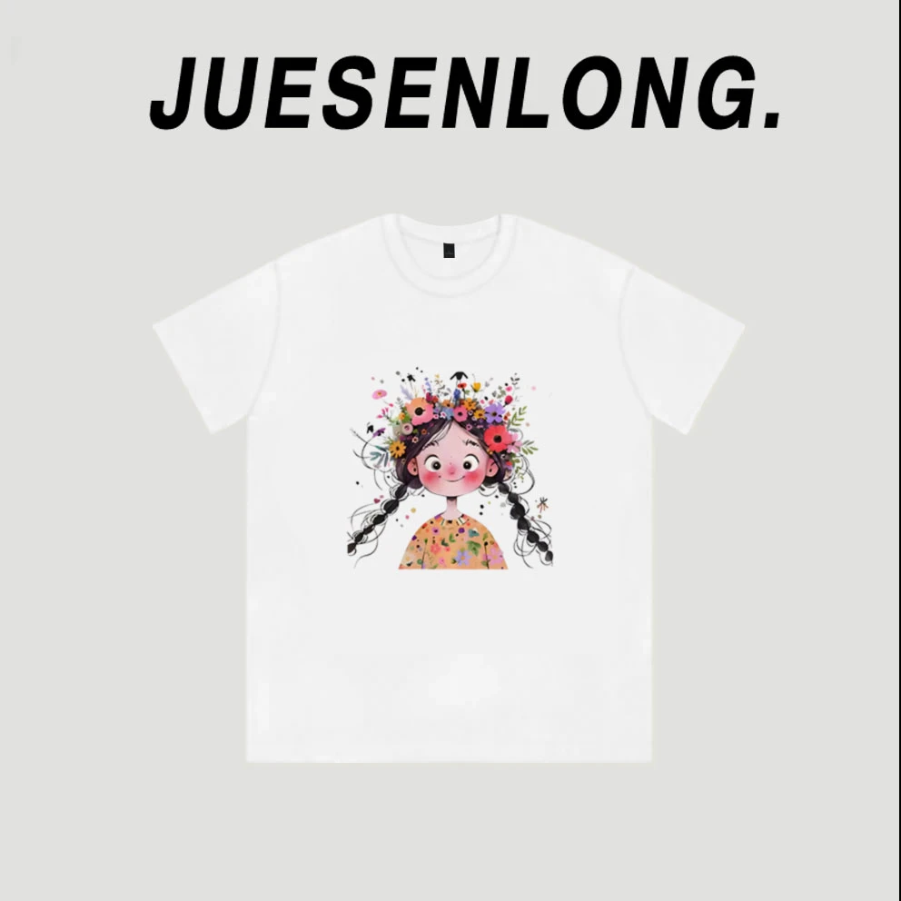 款23-设计感小众宽松港味时尚多巴胺穿搭短袖t恤