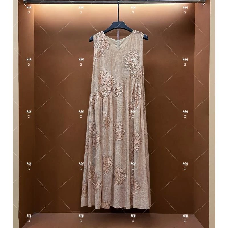 【L姐】春夏丨设计师轻奢法式印花女士连衣裙 H-501