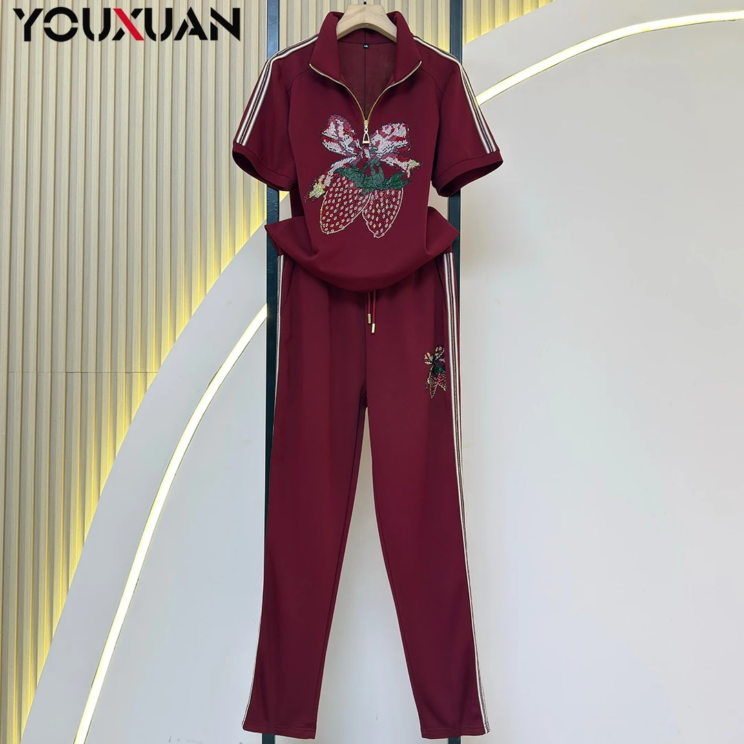 夏季新品女装显瘦百搭韩版时尚休闲洋气短袖运动套装87260
