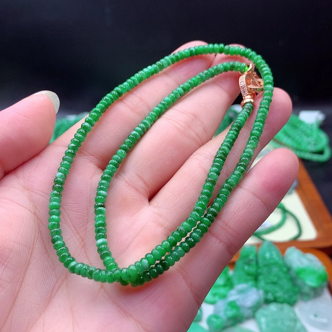 翡翠未镶嵌项链项链