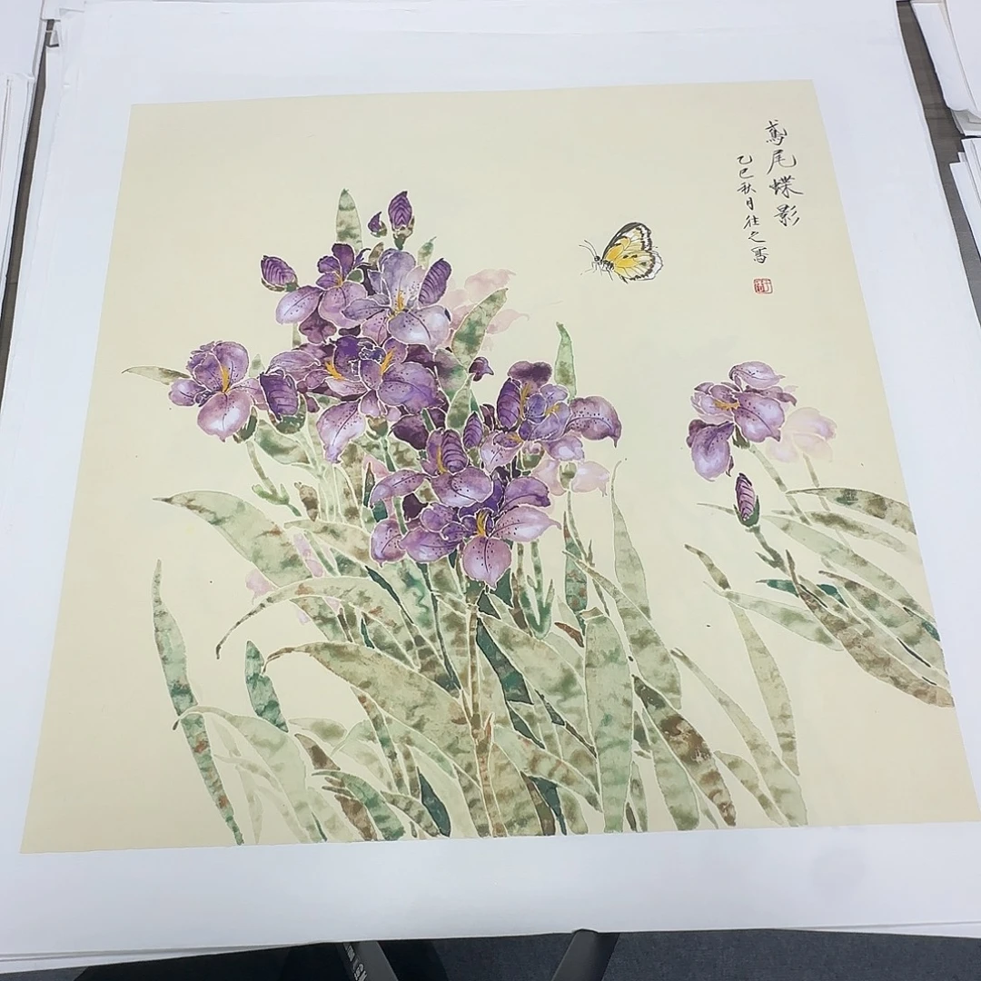 国画68*68纯手绘于往之