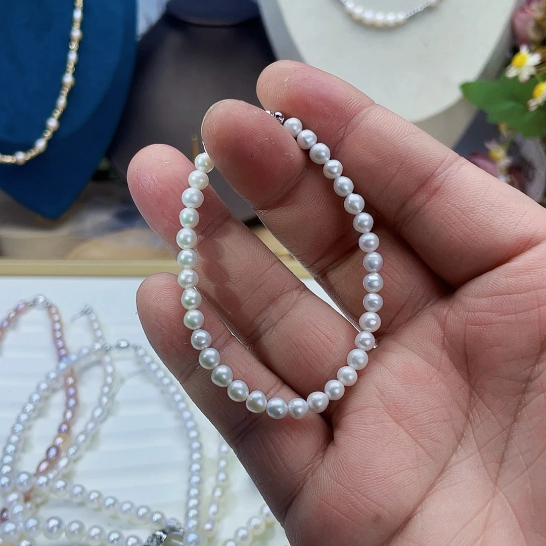 淡水珍珠手绳合金