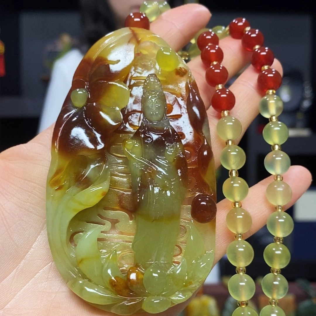 未镶嵌岫玉挂件吊坠