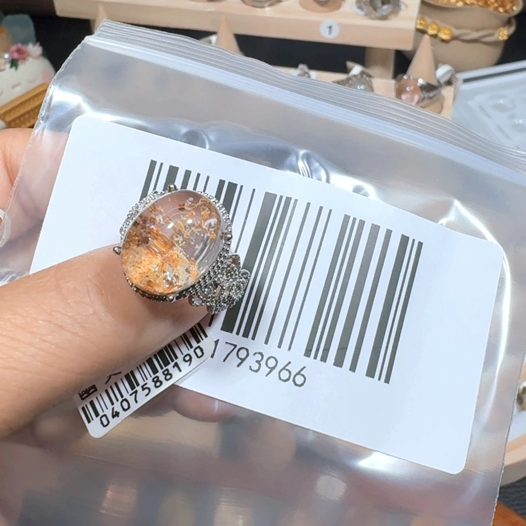 可***蝉水晶戒指银S925镶嵌