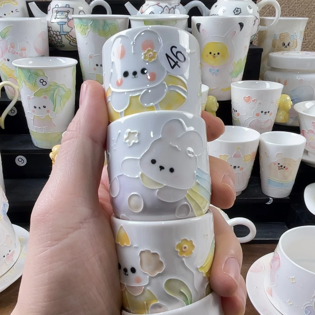 西***懒漫甜手工陶瓷杯杯46