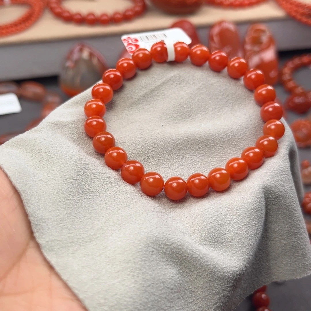 南红玛瑙未镶嵌手链