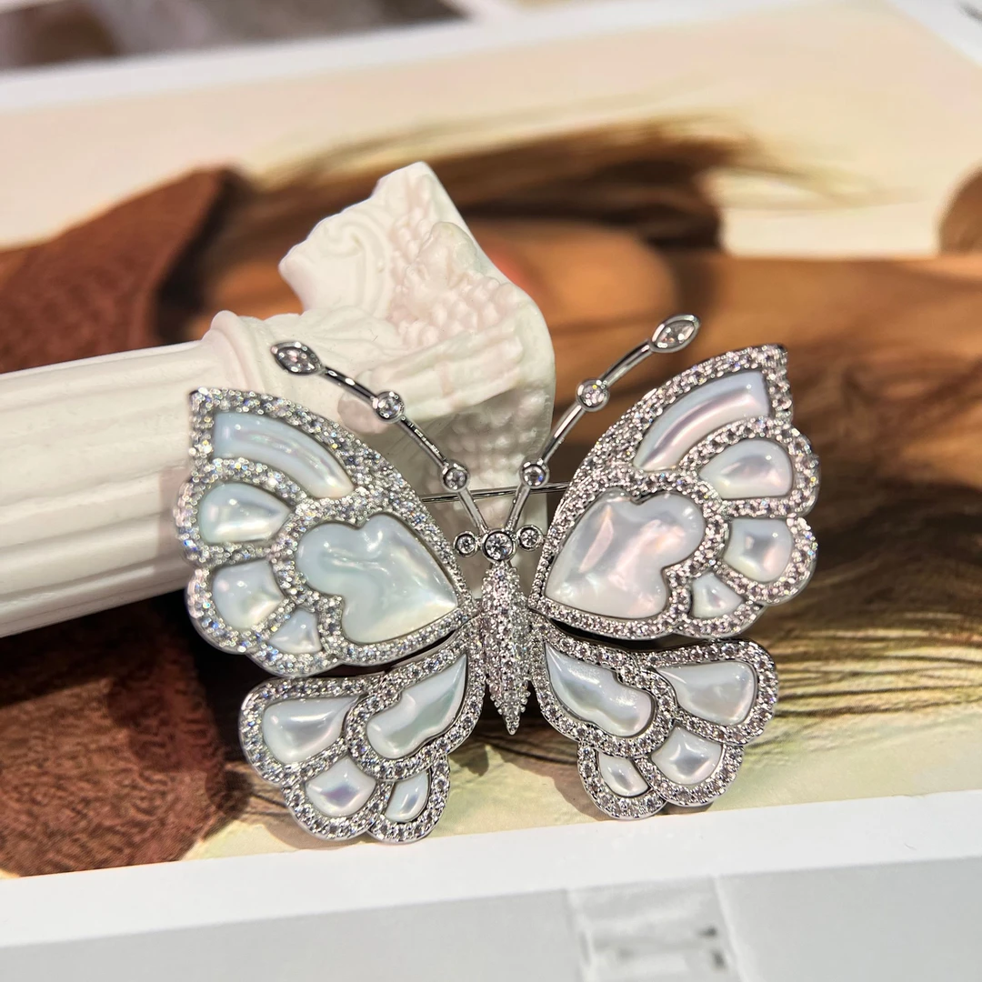 铜合金仿水晶胸针 禧娘娘-小众手工时尚创意复古大衣胸针-S3422