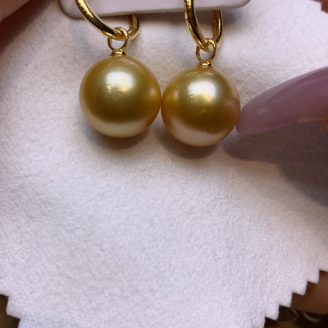 银S925镶嵌耳饰海水珍珠