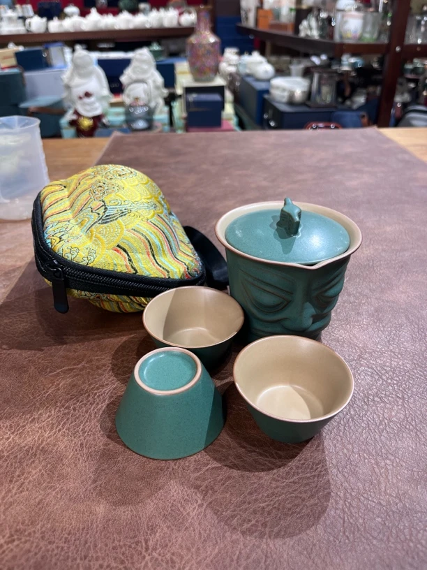 044三星堆一壶三杯旅行茶具