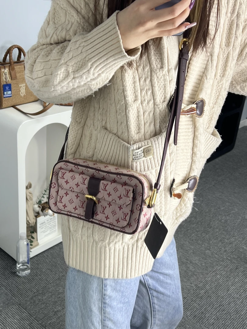 95新 LV K514/粉丹宁相机包·时尚休闲百搭