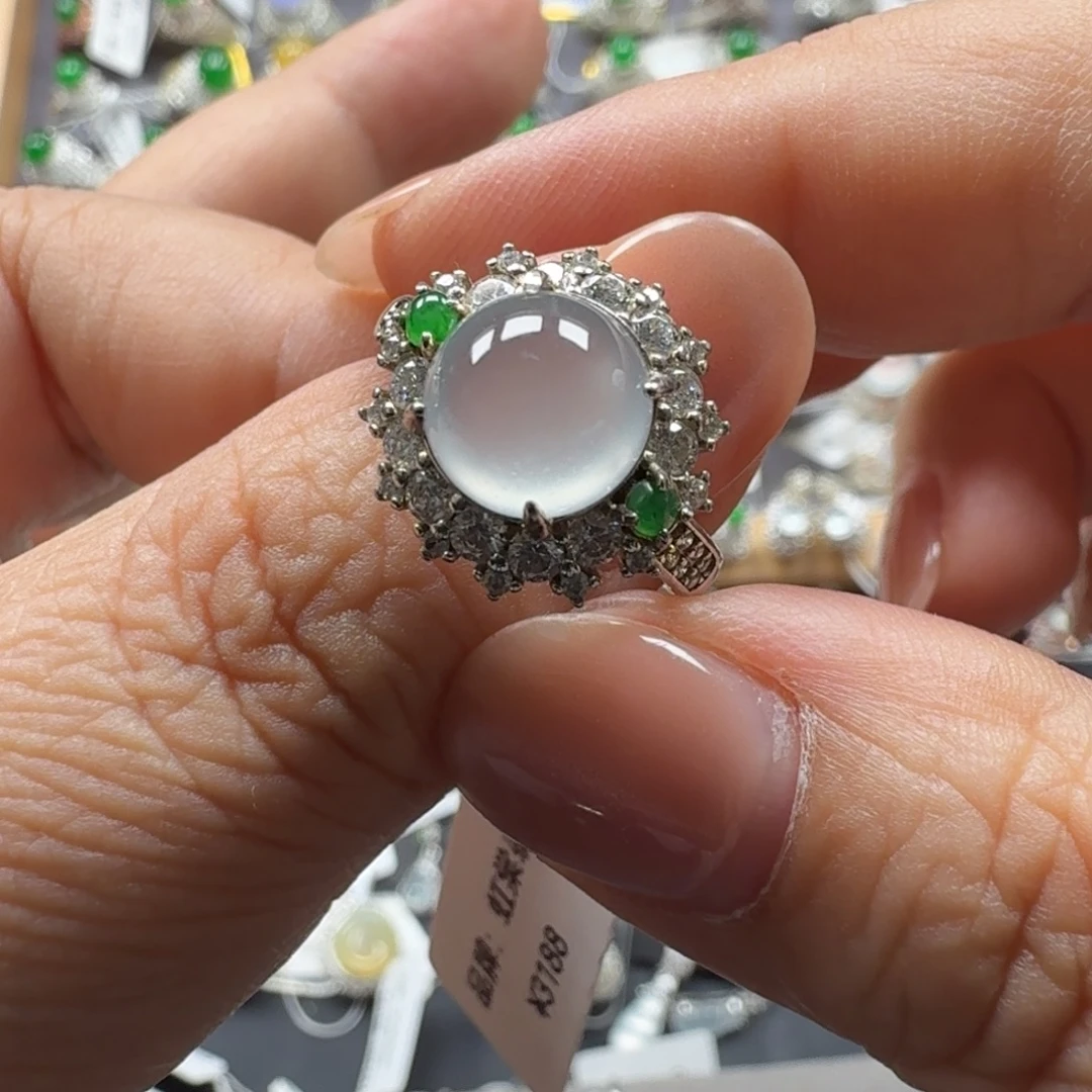 翡翠银S925镶嵌戒指32