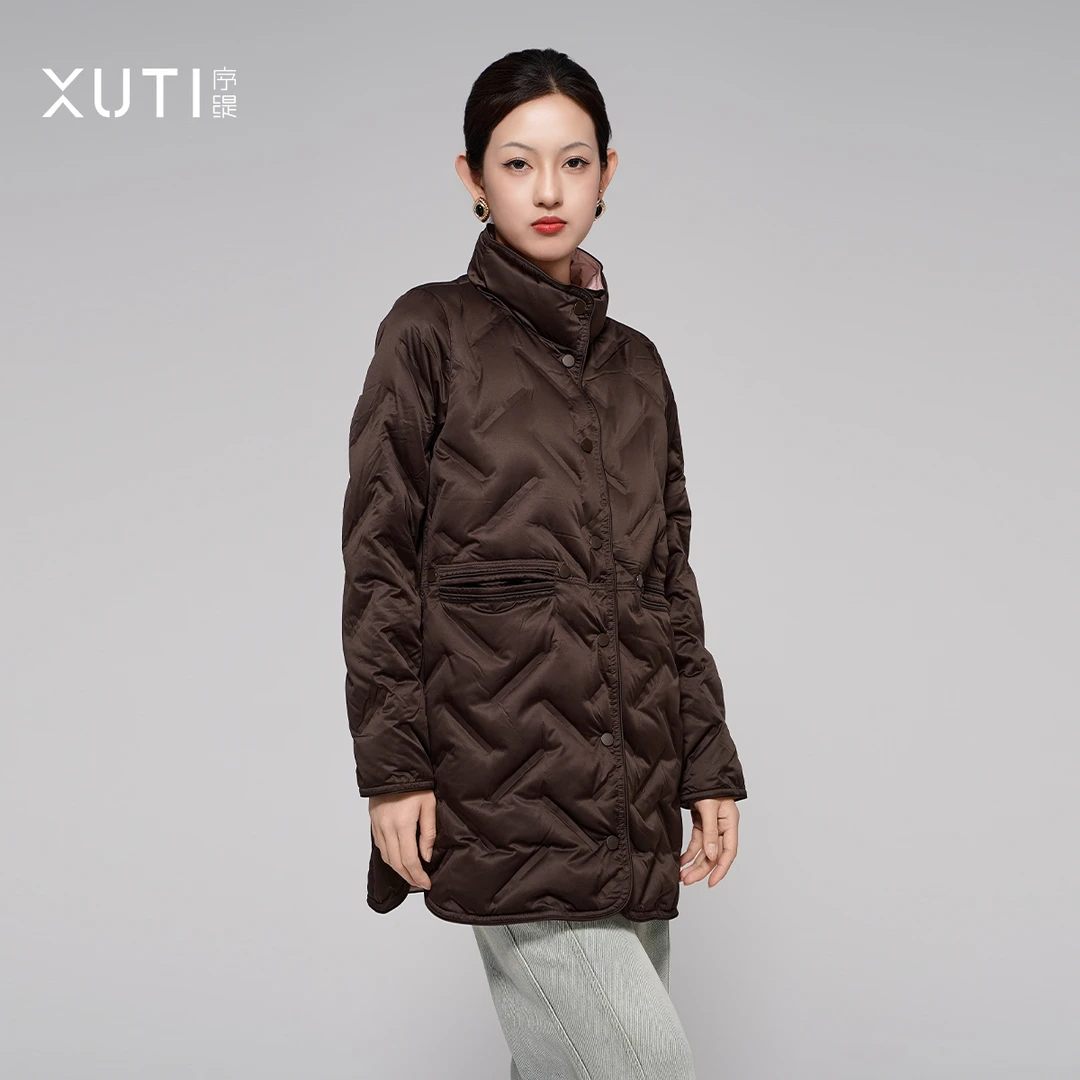 序缇新中式95白鹅绒填充羽绒服女秋冬新款保暖外套J23-20756
