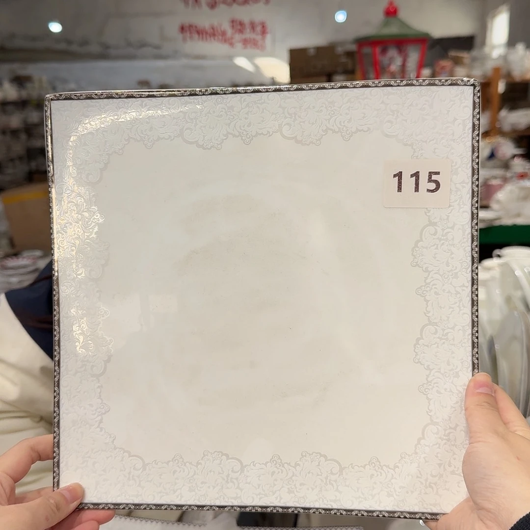 瓷高骨10.5英寸平盘27厘米1个外贸骨瓷