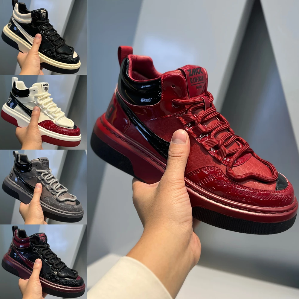 漆皮亮面潮流休闲鞋时尚运动百搭软底舒适单棉同款加绒保暖板鞋冬