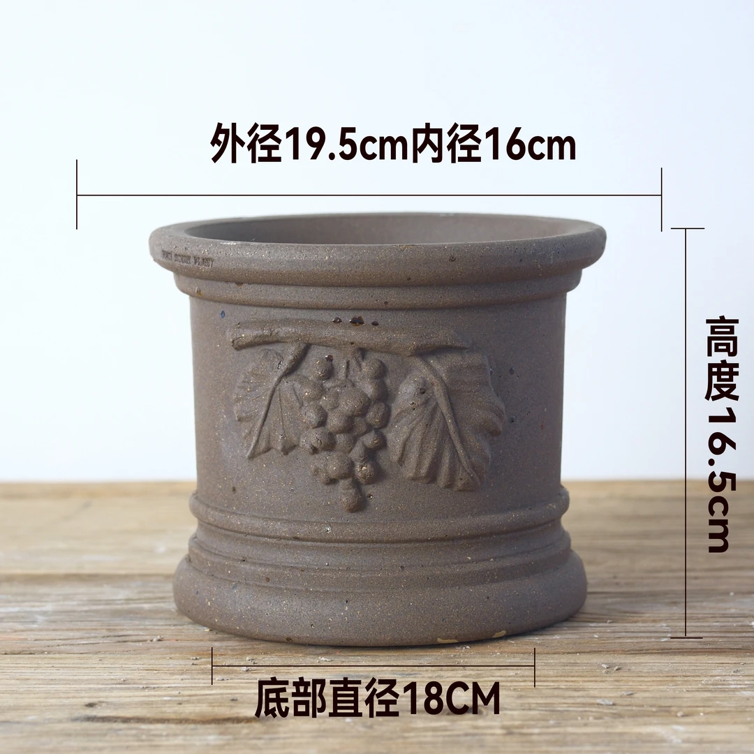 歌海娜19口径咖啡色花盆