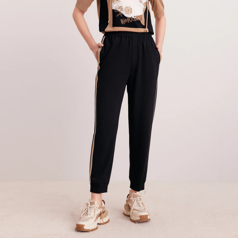 【珂莱蒂尔】时尚休闲女士透气宽松裤子KV03610W0