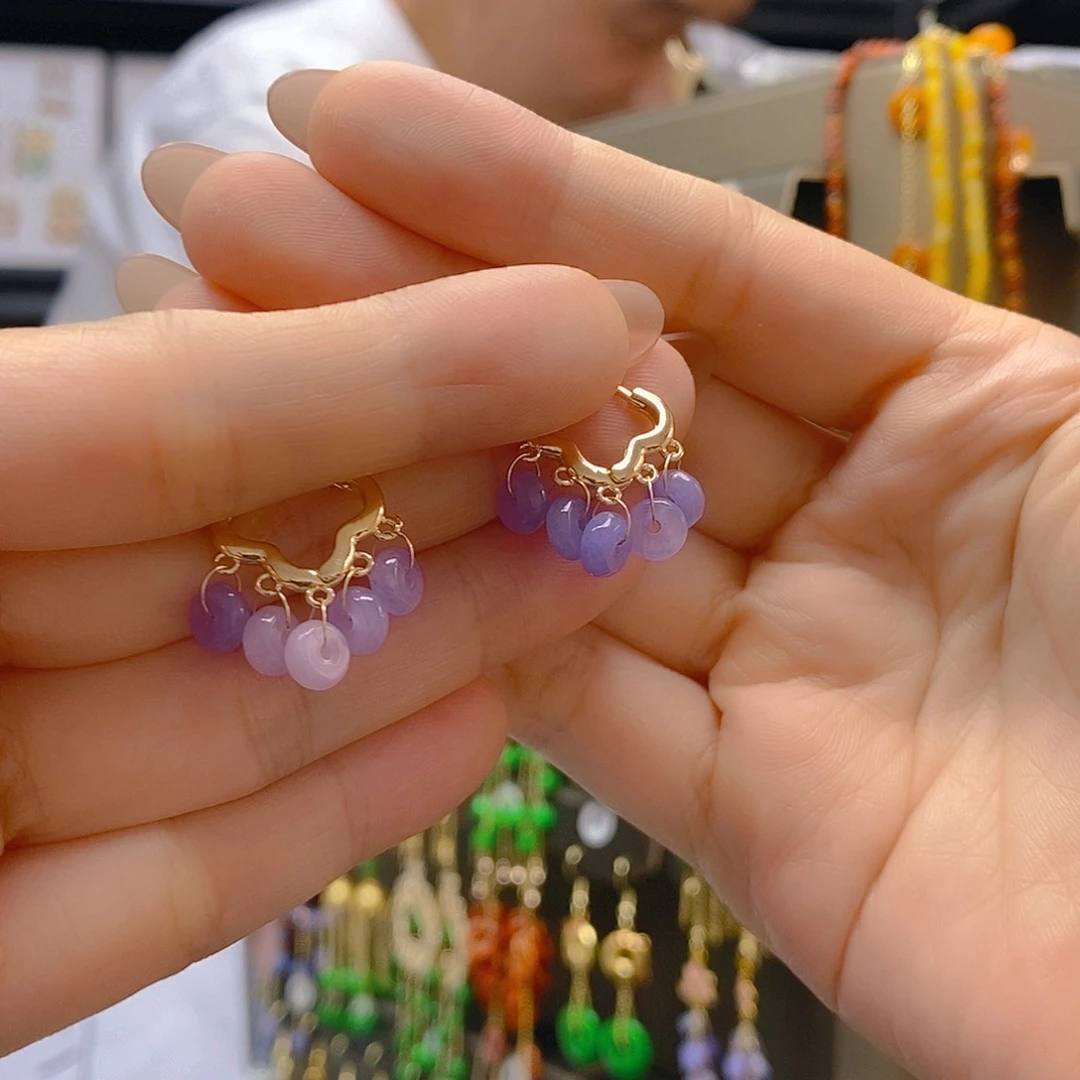 翡翠合金耳饰翡翠
