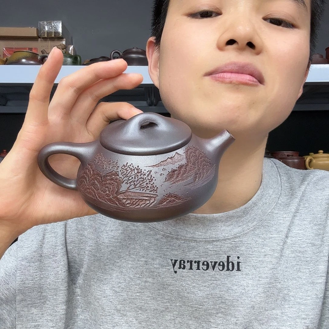 茶壶紫砂民间手艺人全手工制作
