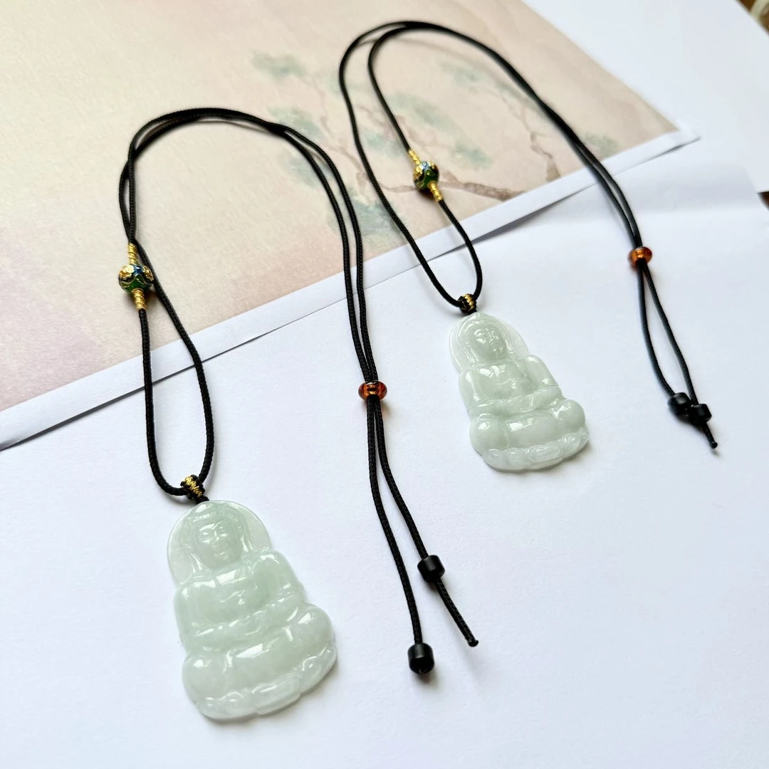 【小宝珠宝】18 T69394-翡翠吊坠-多样性发一件-50×34×5.5mm