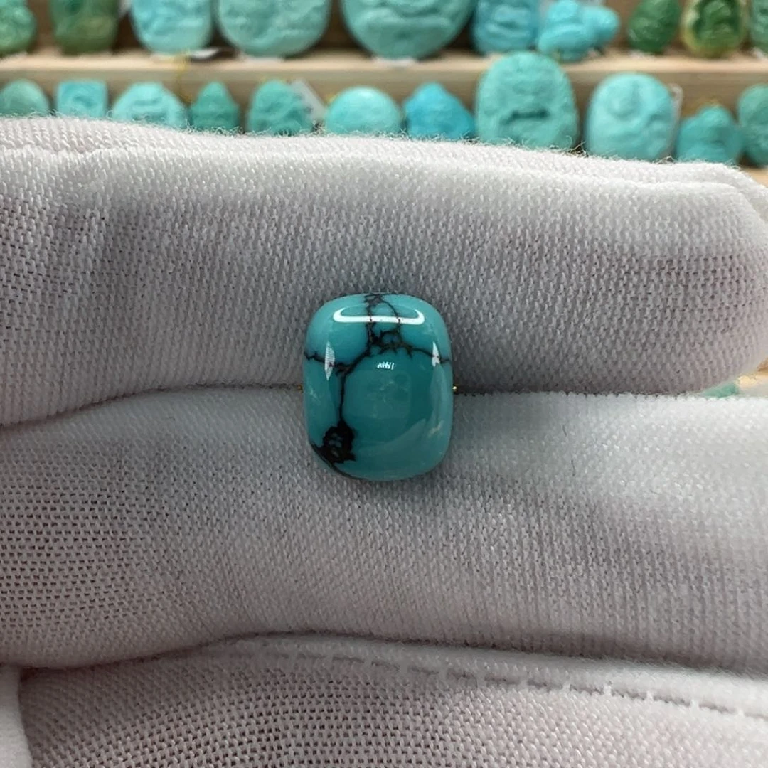 未镶嵌绿松石老型珠10.3x8mm