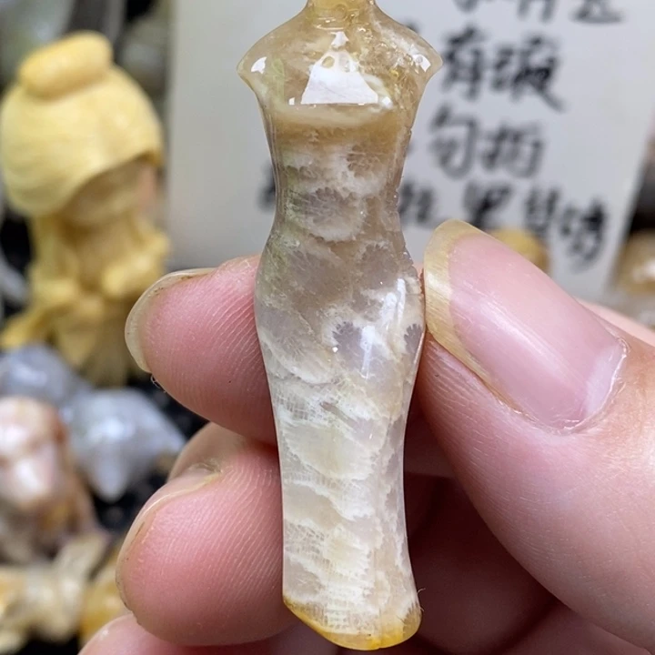硅化珊瑚（珊瑚玉）未镶嵌颈饰