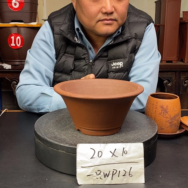 紫砂花盆货号一只WP126