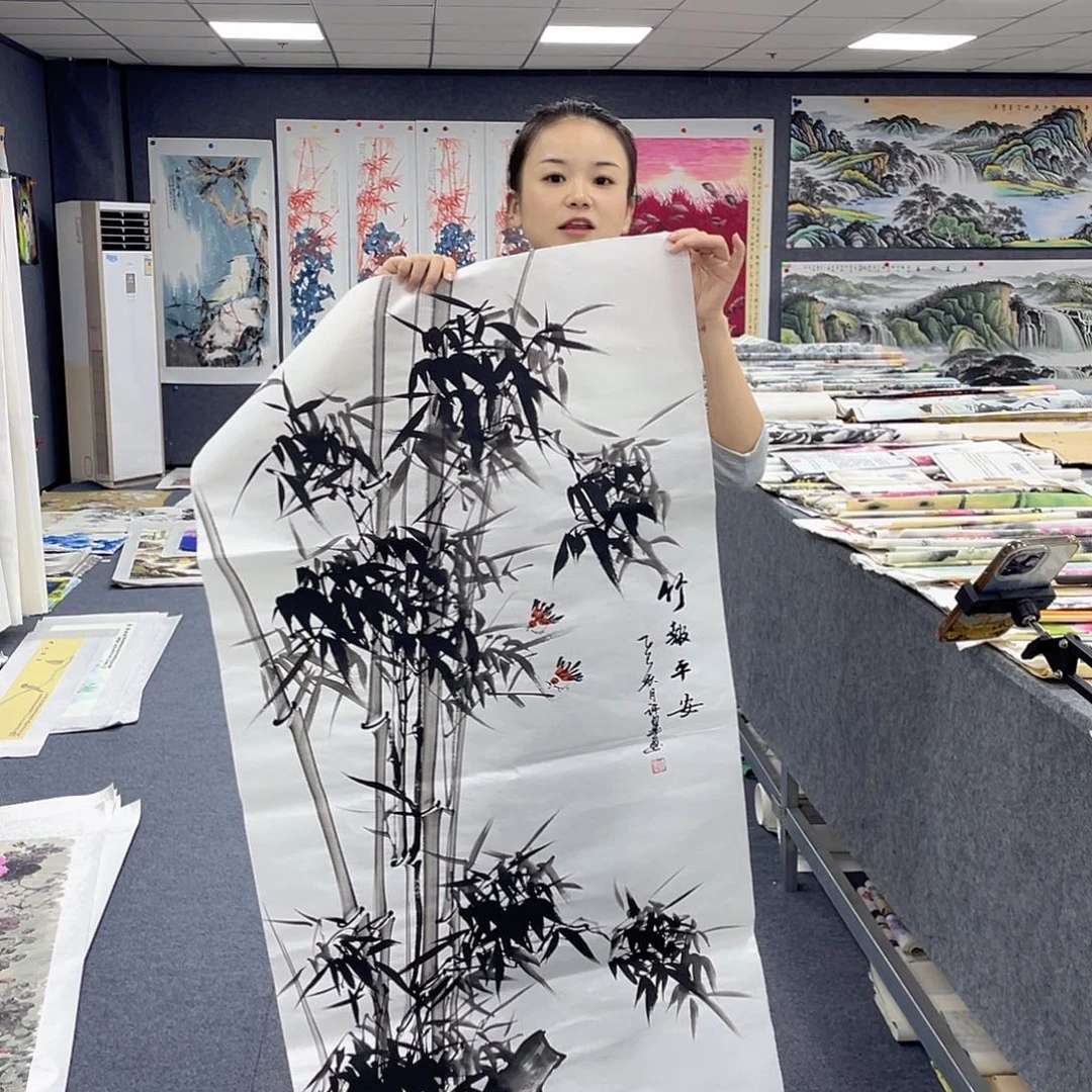 国画作品小姐姐放漏…