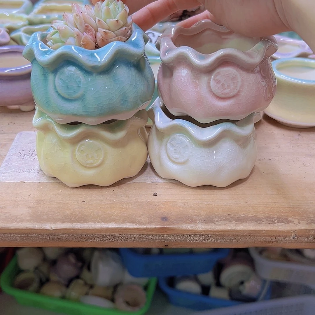 陶瓷花盆当场满12包邮