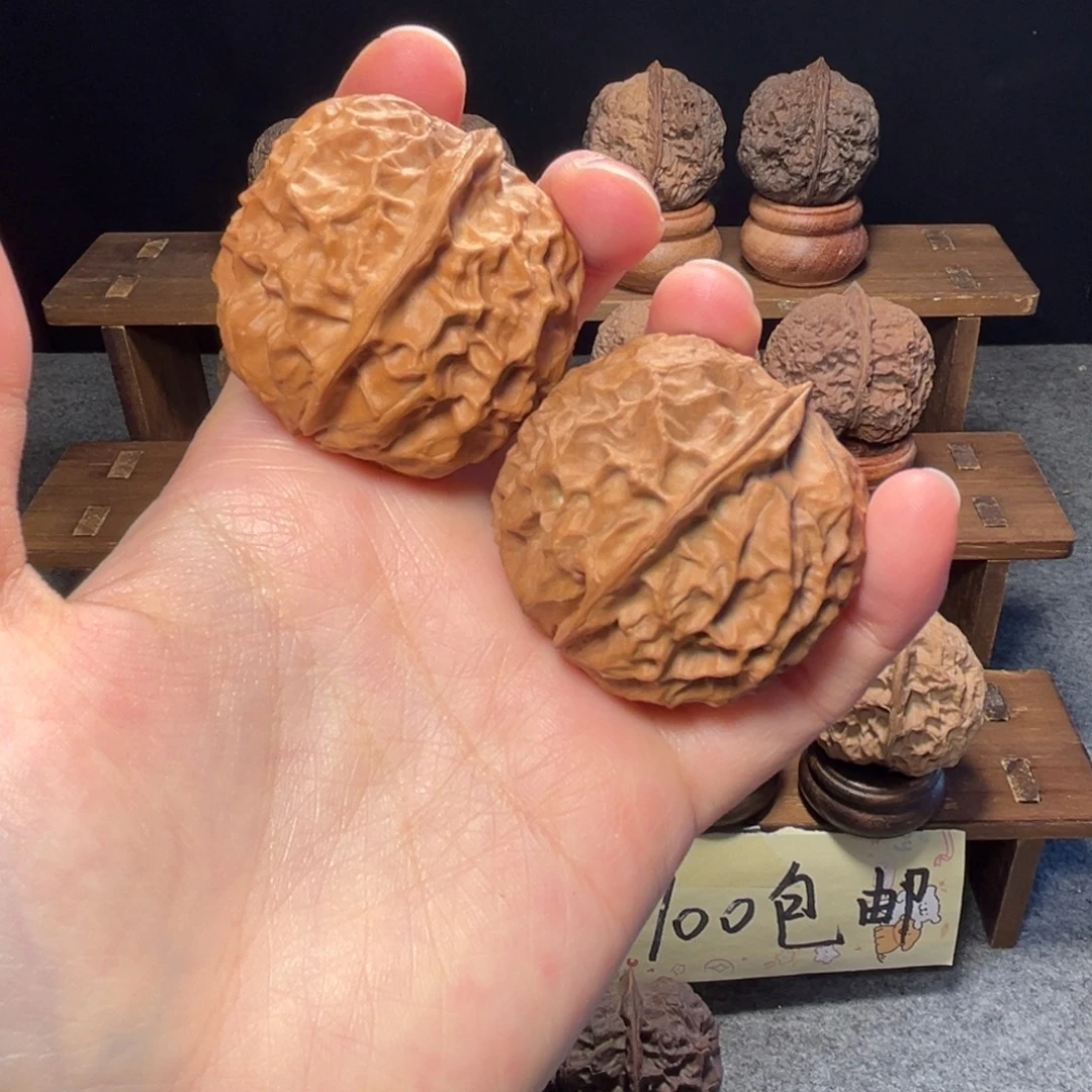 文玩核桃吊坠z网纹元宝42mm