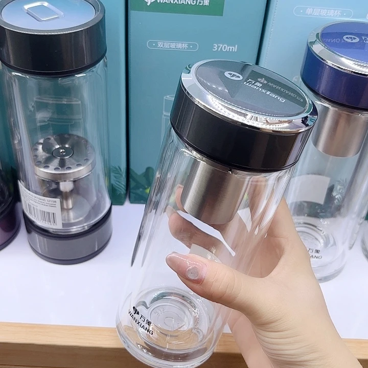 万象品牌双层玻璃杯V278-430橄榄