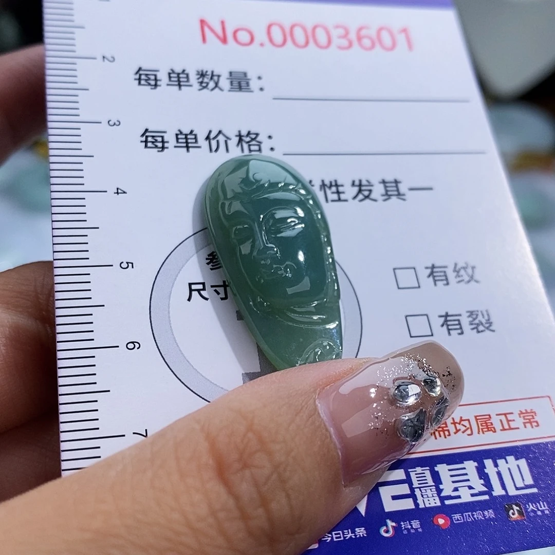 翡翠未镶嵌颈饰3601