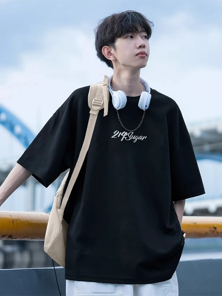 加肥加大码300斤纯棉短袖t恤男夏季2025新款宽松百搭重磅半袖上衣