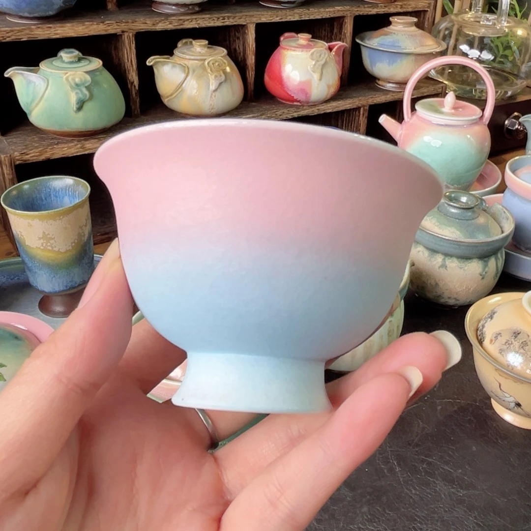 盘纯手工制作柴烧茶器