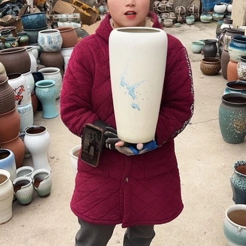 口16高38瑕疵盆子。