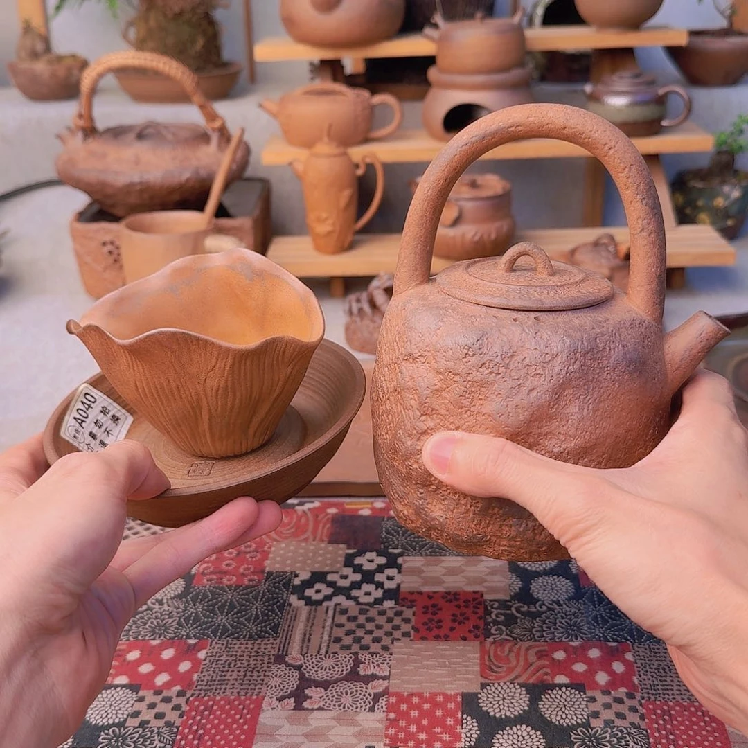 原矿老老岩泥茶器系列