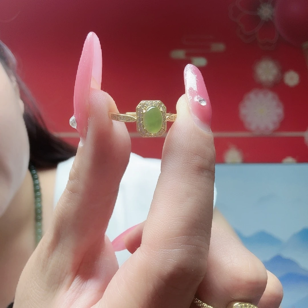 和田玉（碧玉）银S925镶嵌颈饰