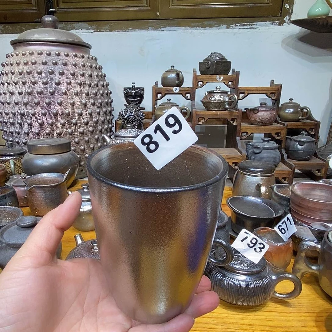 高温柴烧陶泥可乐杯