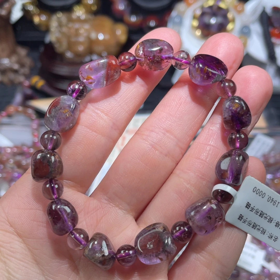 未镶嵌手链水晶极光23原石手链多宝