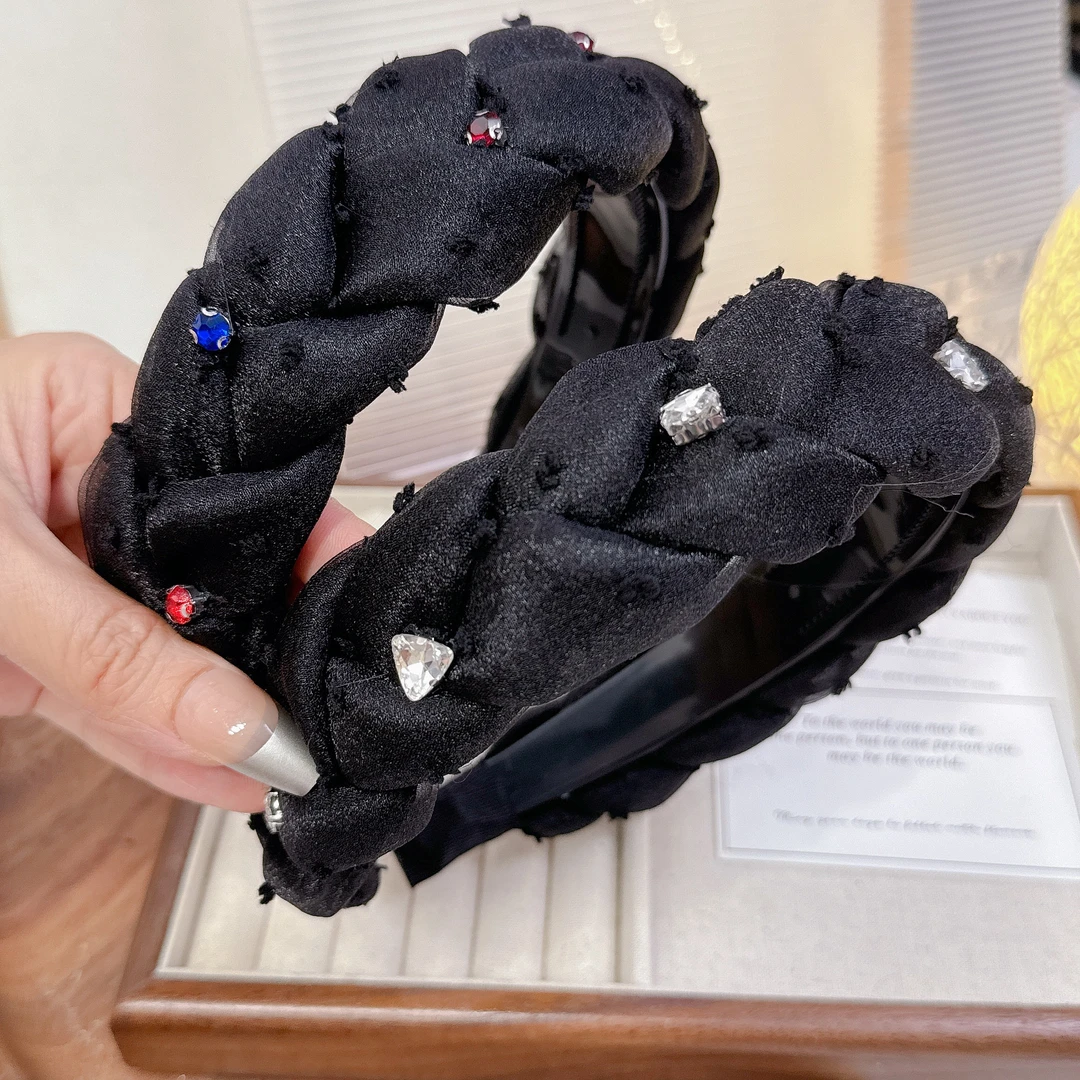 带齿韩国欧巴家黑色高颅顶定制发箍韩国2025夏天头箍