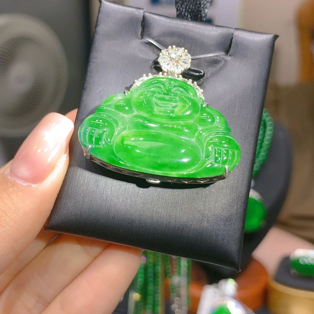 【闪购商品】颈饰银S925镶嵌翡翠6柒姐