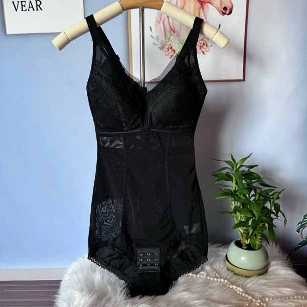 紧版塑身衣收腹提臀束腰美体塑型文胸一体强压连体衣舒适透气吊带