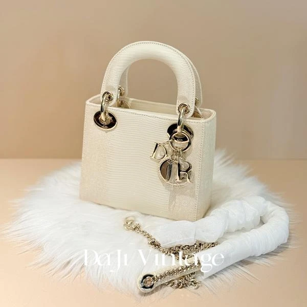 大吉中古/Dior迪奥巨蜥皮戴妃手提斜挎包