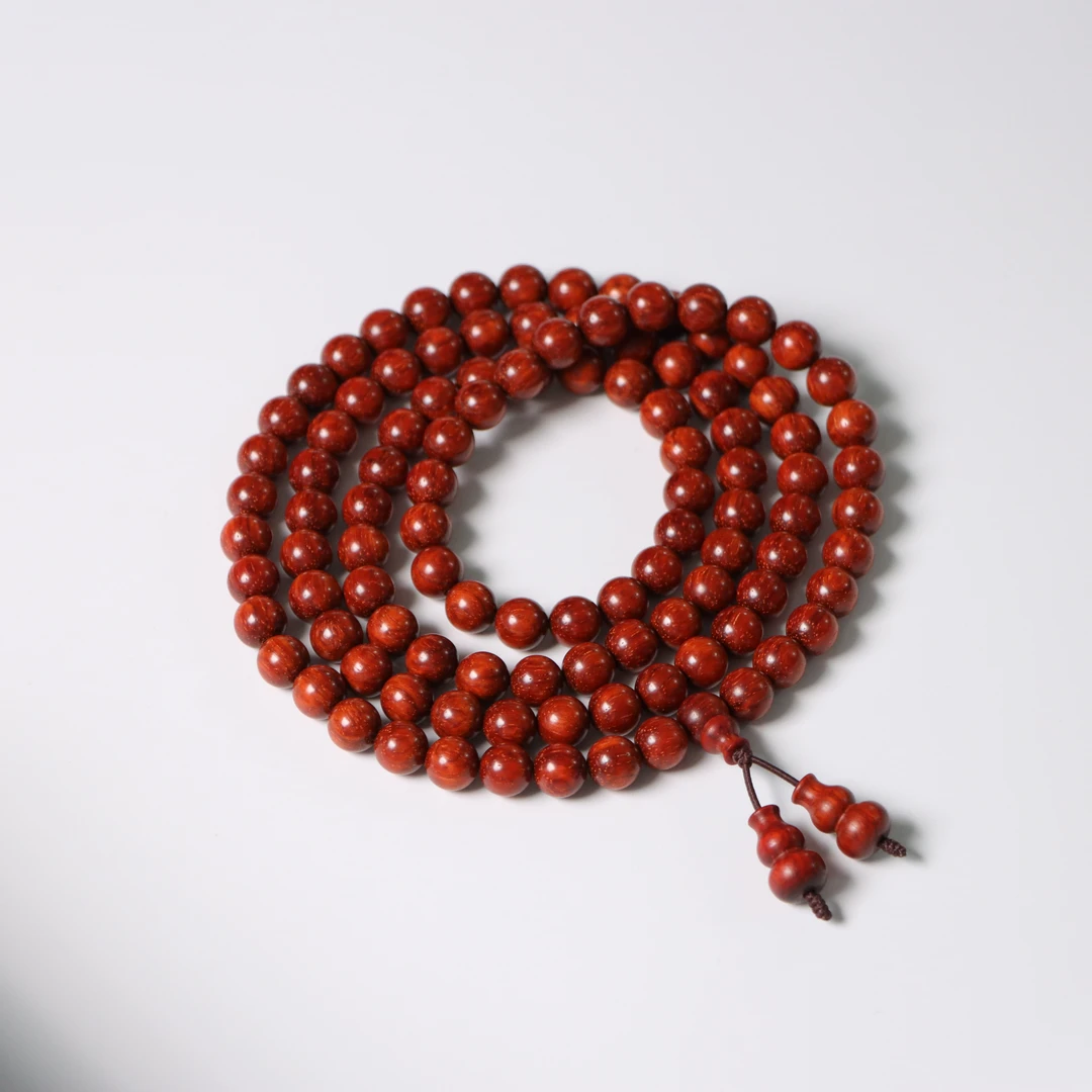 6 7 8/108 多圈油性99分 小叶紫檀无胶膜精工手串印度