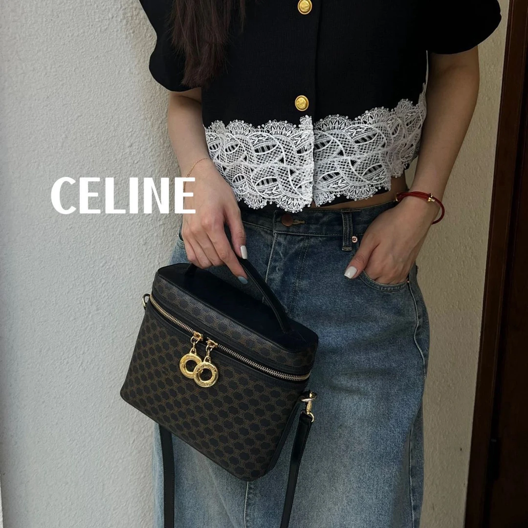 修复品8614539/Celine /思琳黑金甜甜圈饭盒包