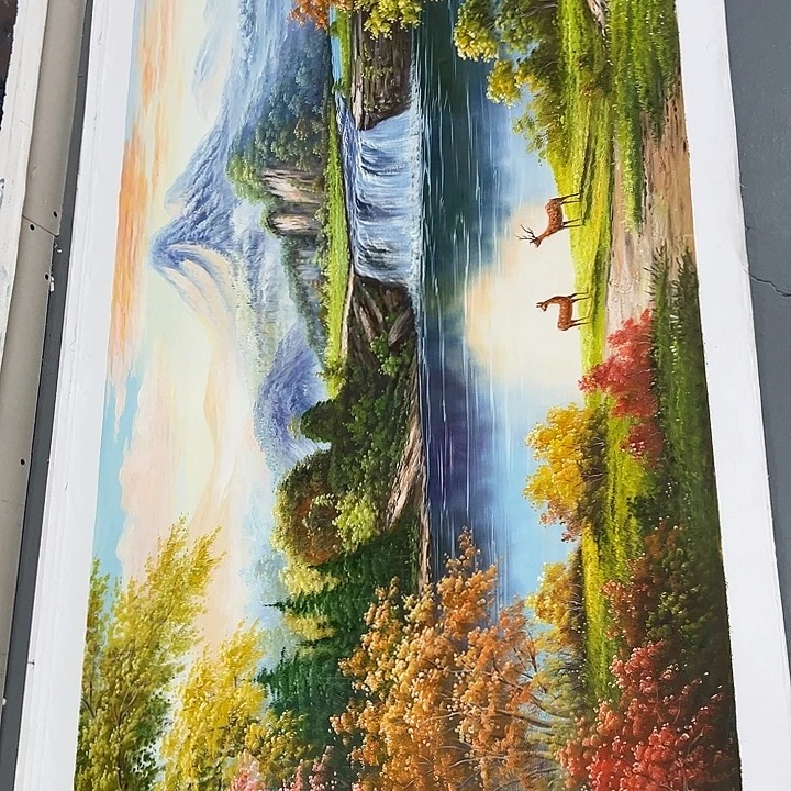 油画恭喜一直一直影子