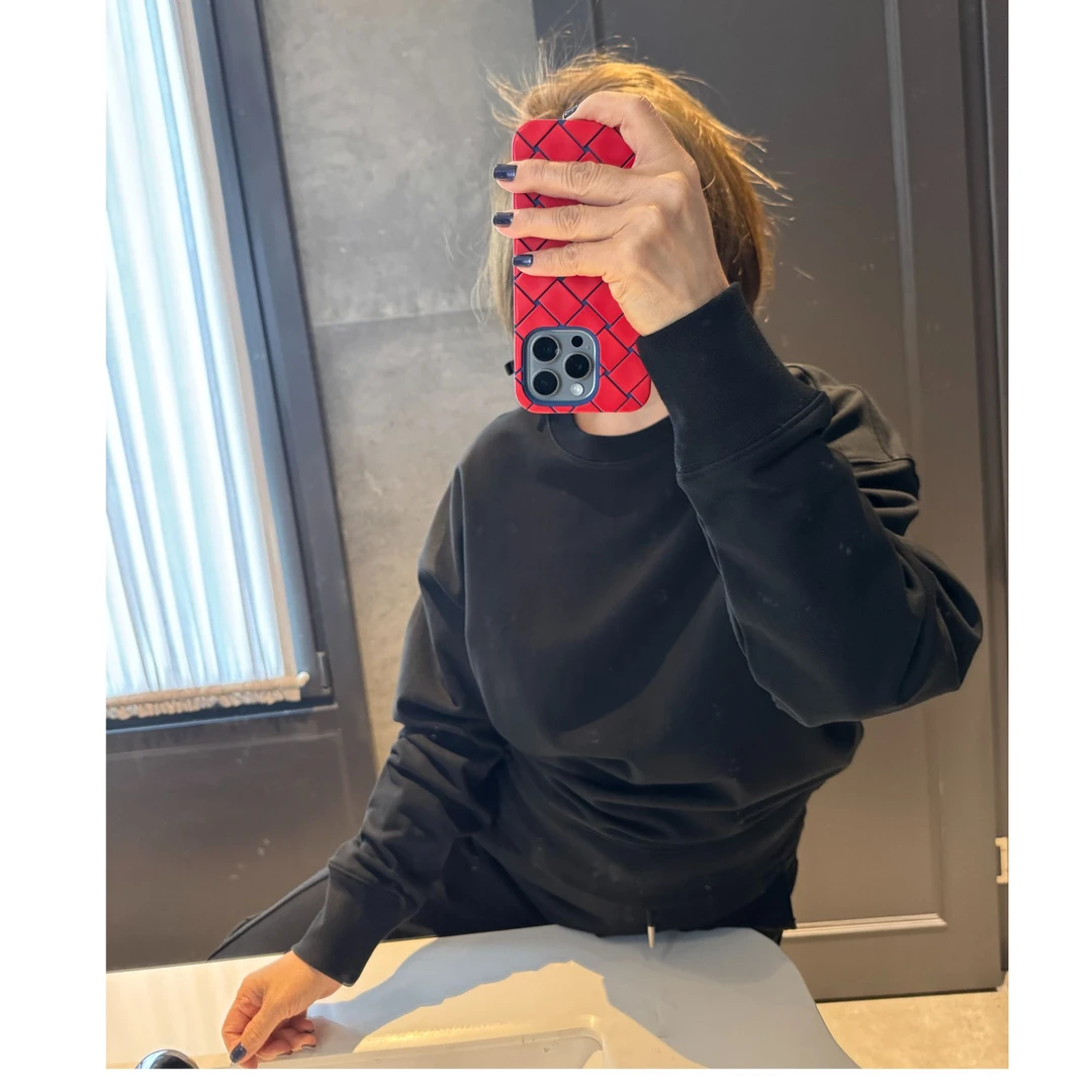 COCOLINDA | 100%棉320g亲肤柔软透气黑色卫衣H2832