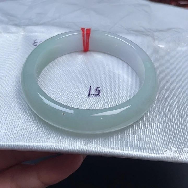 翡翠未镶嵌手镯51圈正圈