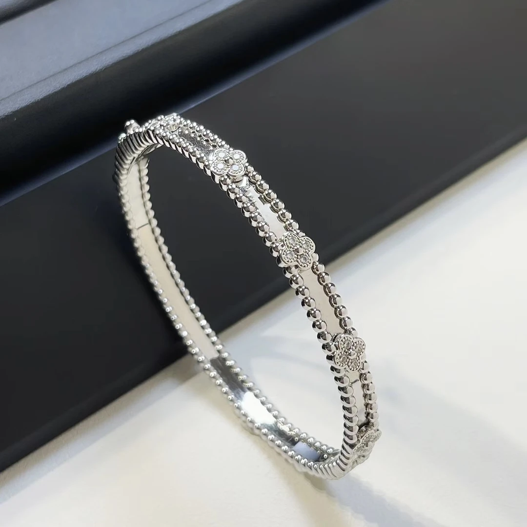 【天然钻石】18K白金万花筒钻石手镯