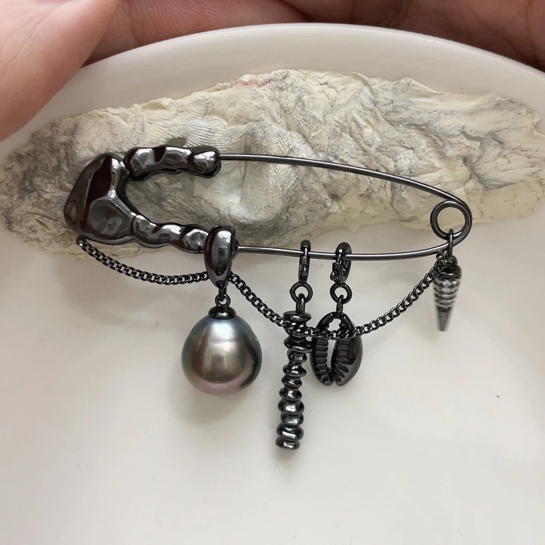 海水珍珠银S925镶嵌颈饰