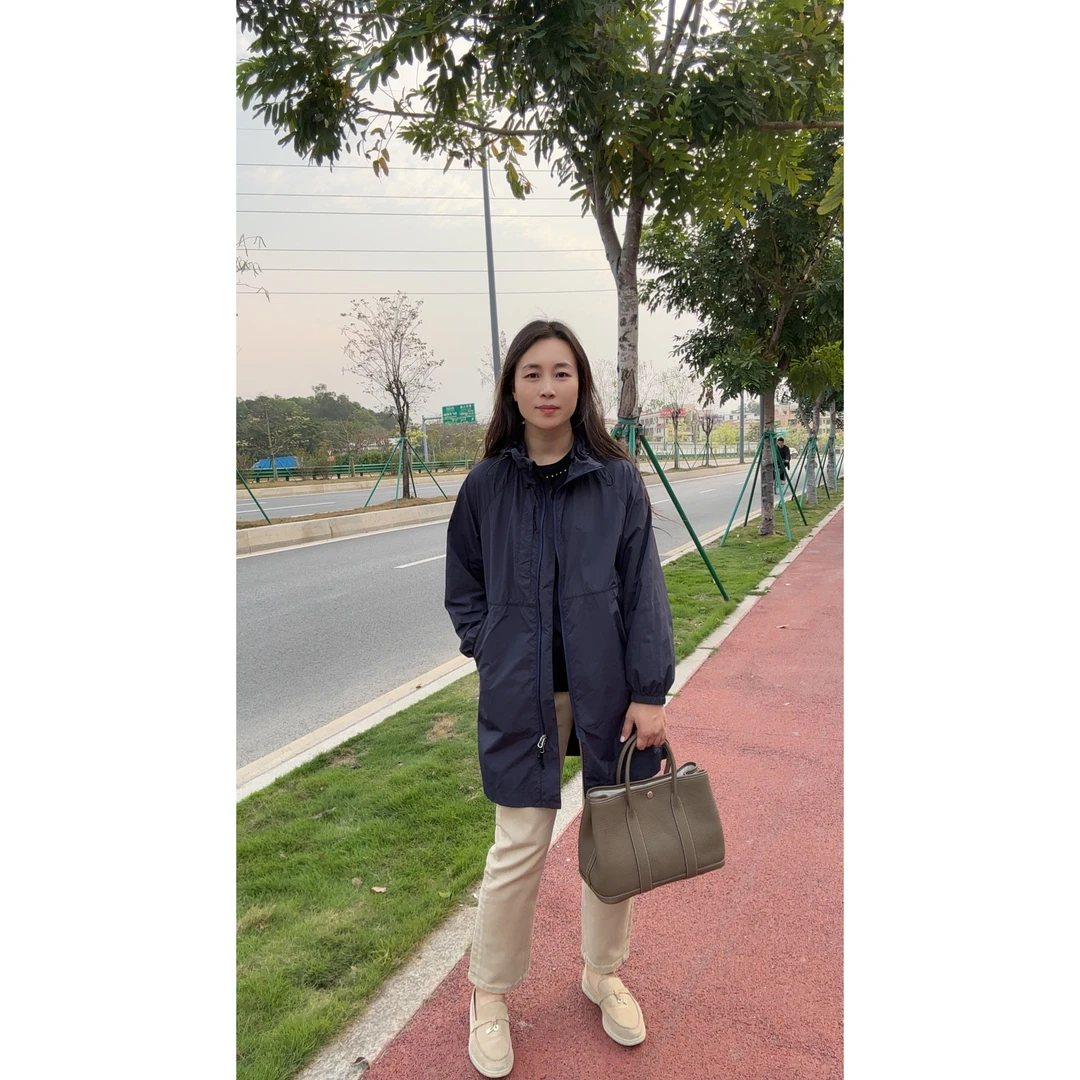 气质中长款百搭户外休闲拉链连帽风衣外套MA5SYDZ0492